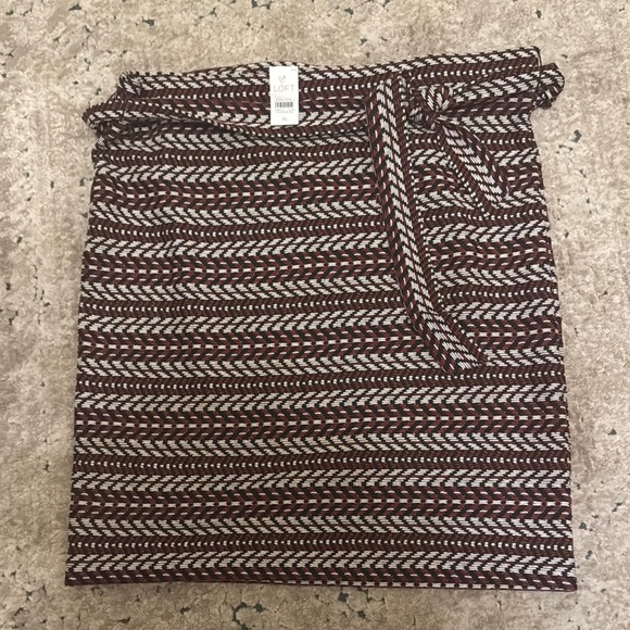 LOFT Dresses & Skirts - LOFT Textured Brown and Black Mini Skirt -Size XL -NWT